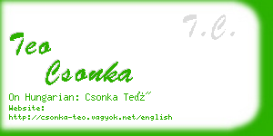 teo csonka business card